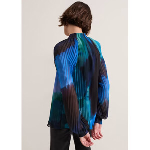 Phase Eight Eleanor Abstract Pleat Blouse